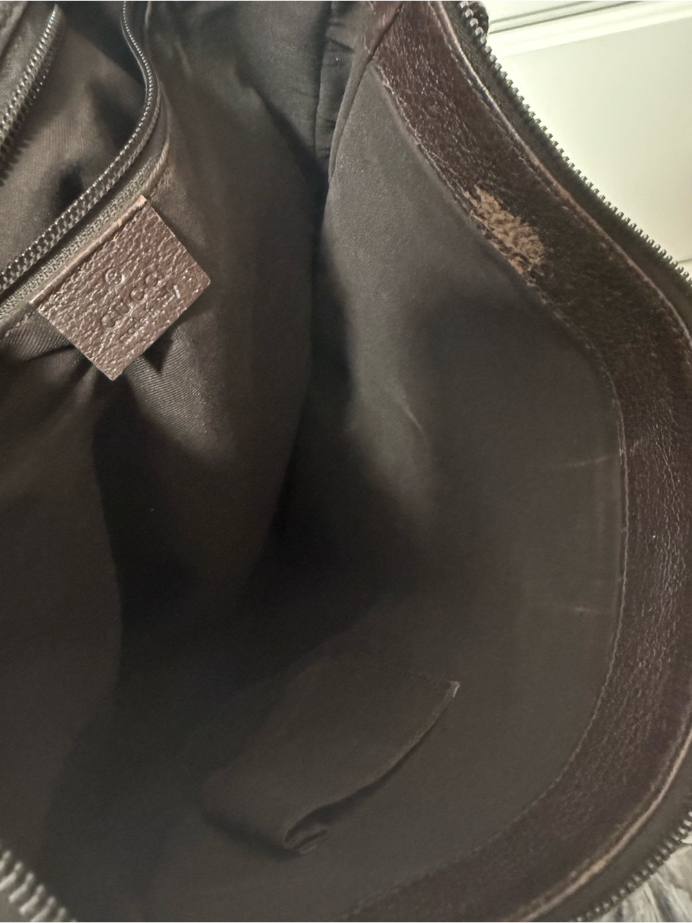 Gucci Beige and Dark Brown GG Monogram Crossbody - Picture 8 of 11